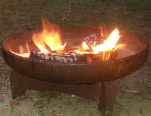 Load image into Gallery viewer, Yagoona Yabbi Outdoor Fire Pit with fire burning - HotFirePits Australia 