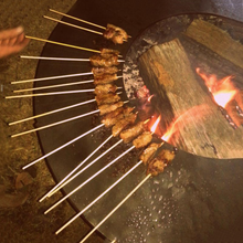 Load image into Gallery viewer, Yagoona Yabbi Fire Pit and Ringgrill BBQ kebabs cooking