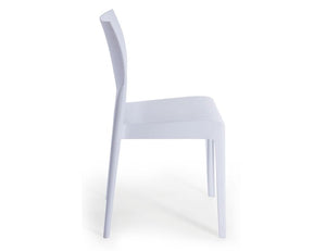 Leonie Stackable Chair in white side on