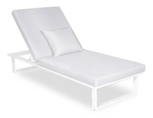 Load image into Gallery viewer, Vivara Sunlounge Australia - Single white frame with pale grey cushions
