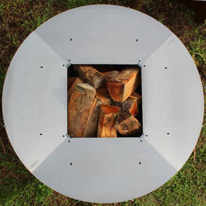 Yagoona Ringgrill BBQ & Goanna Fire Pit with wood ready to burn