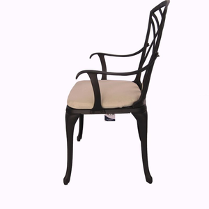 Side view of Dark Bronze Chair Mauritius 3 Piece Setting