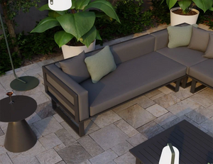 Vivara Modular Sofa - Make your own sofa left arm and corner pieces charcoal coloured