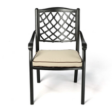 Load image into Gallery viewer, Fuji Chair in sand black colour with cream seat cushion