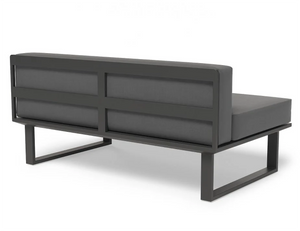 Back view of Vivara Sofa Australia Modular Section C - No Arm in charcoal
