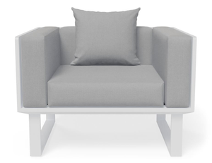 White coloured Vivara outdoor Sofa Australia - Single Seater