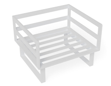 Load image into Gallery viewer, Frame of the white coloured Vivara outdoor Sofa Australia - Single Seater