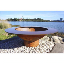 Load image into Gallery viewer, The Teppanyaki cast iron Fire Pit by the seaside