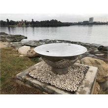Load image into Gallery viewer, The Teppanyaki Stainless Steel Fire Pit and plate with lid