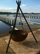 Load image into Gallery viewer, The Tripod Fire Pit - 150cm Diameter x 200cm High