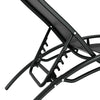 Close-up image of adjustable backrests of a black Gardeon sun lounger, set against a white background.