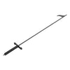 A black Steel Fire Pit Poker with a curved hook tip, shown diagonally on a plain white background.