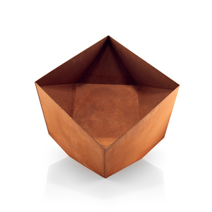 Eva Solo Firecube Fire Pit in corten steel front view