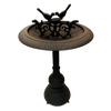 Two Birds Cast Iron Bird Bath in Black colour with a white background.