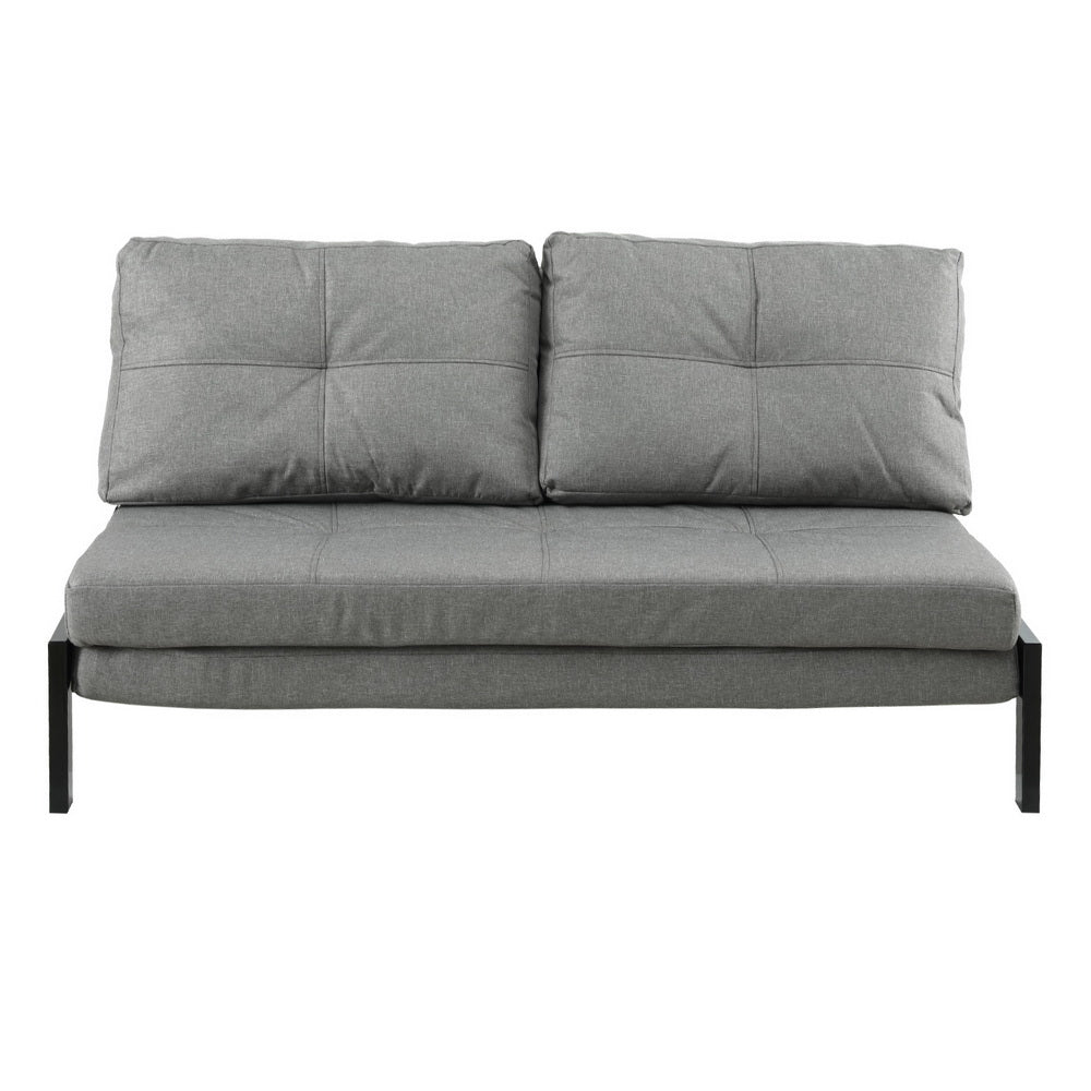 Gray sofa bed on a white background