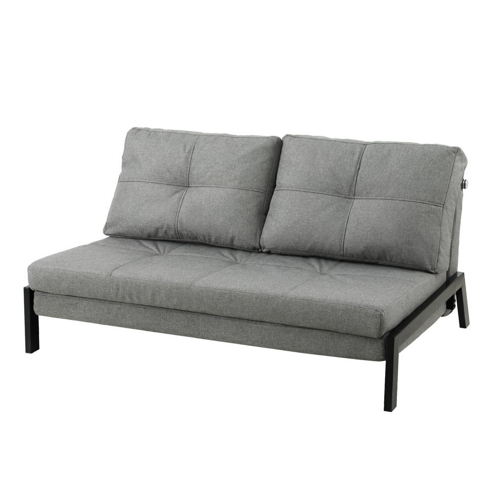 Gray sofa bed on a white background