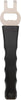 Black tool with a metallic handle on a black background
