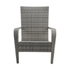 Gray wicker chair on a white background