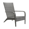 Gray wicker chair on a white background