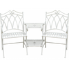 Companion 3 Piece Outdoor Setting in white colour with a white background.