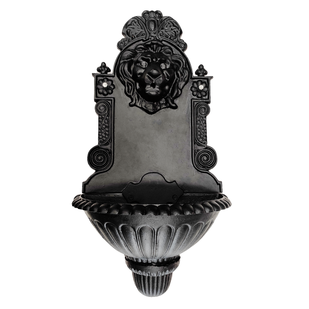 Black coloured lion head wall fountain Australia