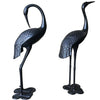 Pair of Niles & Frasier Garden Ornamental Cranes in Dark Bronze colour