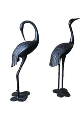 Load image into Gallery viewer, Pair of Niles &amp; Frasier Garden Ornamental Cranes in Dark Bronze colour