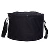 Black bag with handles on a white background
