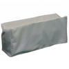 Galio Linear Gas Fire Pit Cover in grey on a white background.