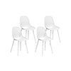Gardeon 4PC Outdoor Dining Chairs in White and set in a white background.