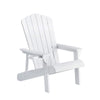 White Adirondack chair on a white background