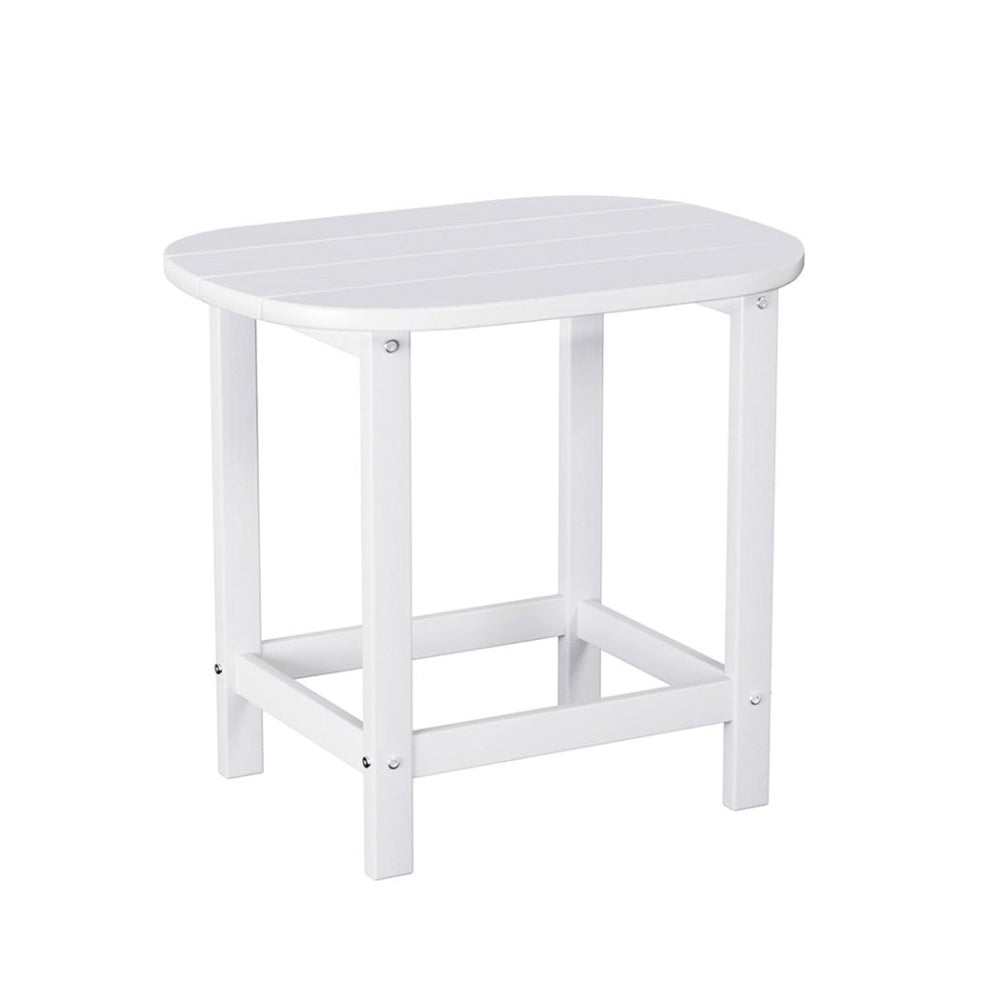 White side table on a white background