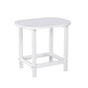 White side table on a white background