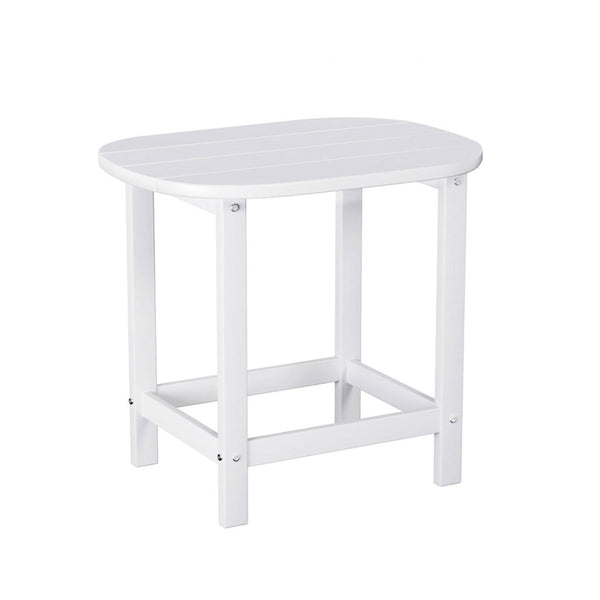 White side table on a white background