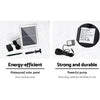 There are 2 images set on white background - one showing the solar panel and all its components and the other of the pump showing all its specifications.