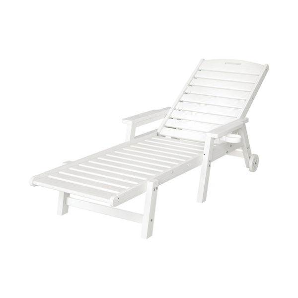White lounge chair on a white background