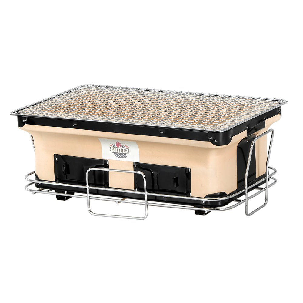 Grillz BBQ Grill Tabletop Charcoal Smoker on a white background.