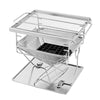 A portable stainless steel Grillz Fire Pit BBQ Grill, designed for outdoor cooking and heating, set against a white background.