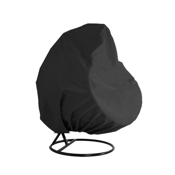 Black chair cover on a white background