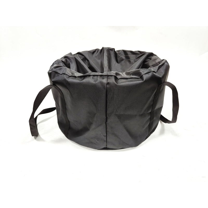Black drawstring carry bag for the Inferno Smokeless Stainless Steel Fire Pits on a white background.