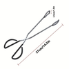 Grilling tongs with measurements on a white background