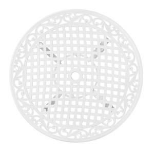 Marco Cast Aluminium white colour Outdoor Table top view