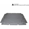 Gray cover for a vehicle with text indicating it is a cover only and not including bench pad or swing frame.