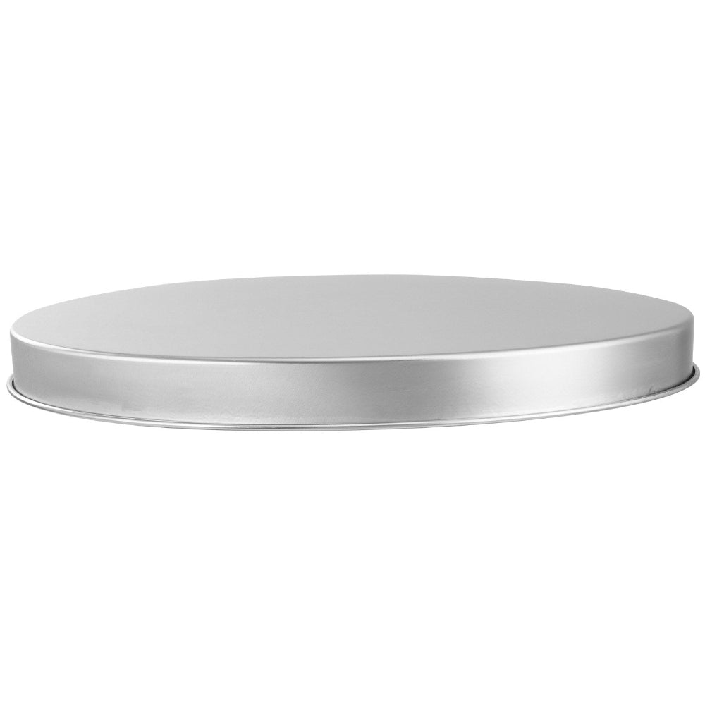 Round metal fire pit cover on a white background