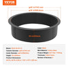 Black metal ring with dimensions and VEVOR branding on a white background