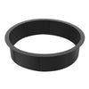 Black metal fire pit ring on a white background