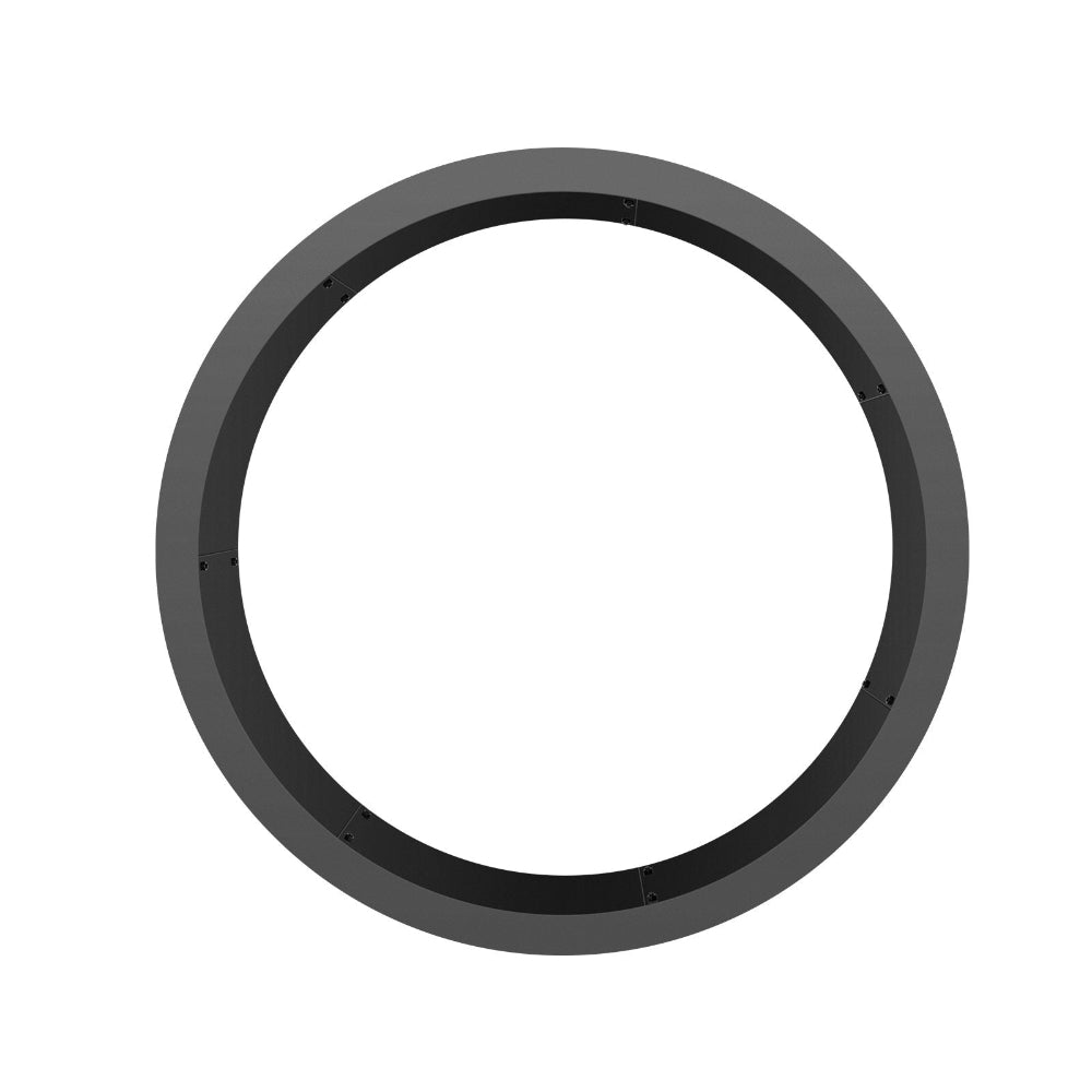 Black circular ring on a white background