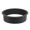 Black metal fire pit ring on a white background