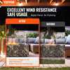 Vevor outdoor fire pit with wind resistance feature comparison on a patio setting