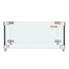 Glass display case with metal brackets on a white background, featuring the VEVOR brand.
